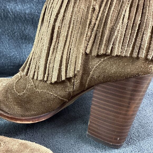 Sam Edelman Women's Benjie Western Fringe Ankle Bootie Golden Caramel, US 7 - Picture 8 of 14